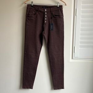 NEW Créton High Rise Skinny Brown Button-Fly Pants Women’s Size 31 European
